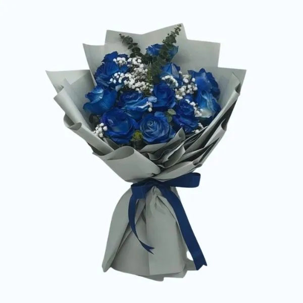 Royal Blue Rose Elegance Bouquet - Flowers gift from ZAYOSHE in Maleha Street, Sharjah, UAE - image 2