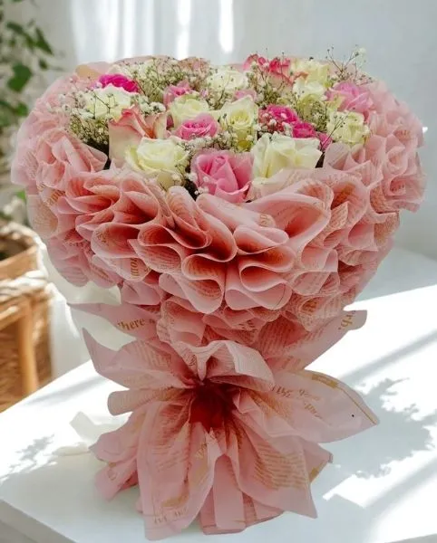 Soft Sunshine - Pink and Yellow Rose Bouquet