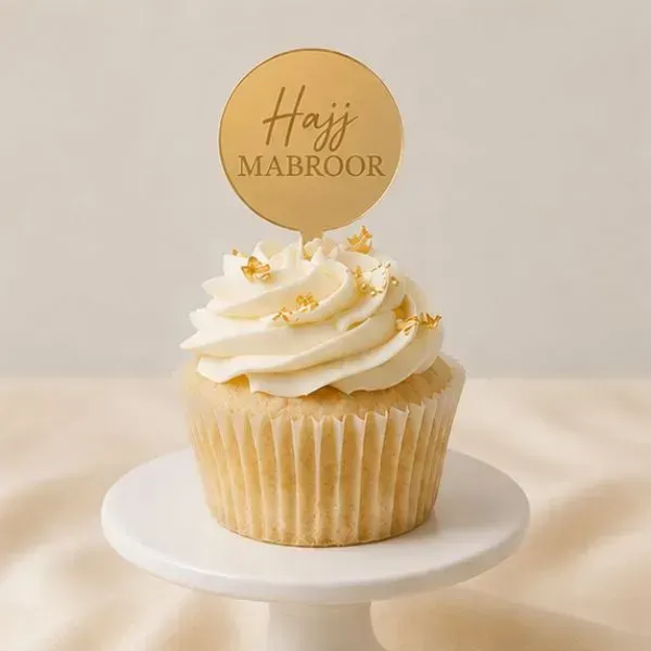 Acrylic Hajj Mabroor Cake topper (4) Acrylic Hajj Mabroor Cake topper