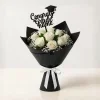 Custom Graduation White Roses Bouquet Custom Graduation White Roses Bouquet