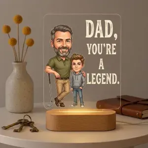 Engraved Father's Day LED Lamp Gift for Dad Engraved Father's Day LED Lamp Gift for Dad