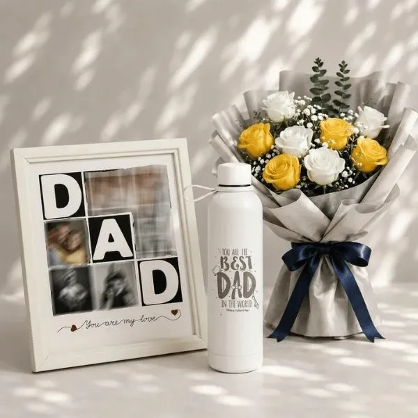 Father’s Day Gift Bundle with Frame & Bottle in Sharjah