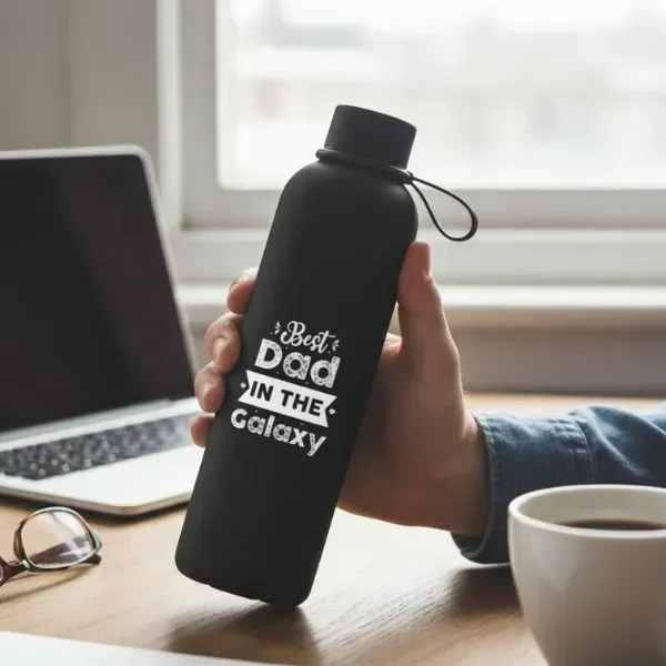 Father's Day Insulated Soft Touch Quote Bottle