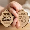 Father's Day Wooden Keychain Gift (3) Father's Day Wooden Keychain Gift
