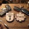 Father's Day Wooden Keychain Gift (4) Father's Day Wooden Keychain Gift