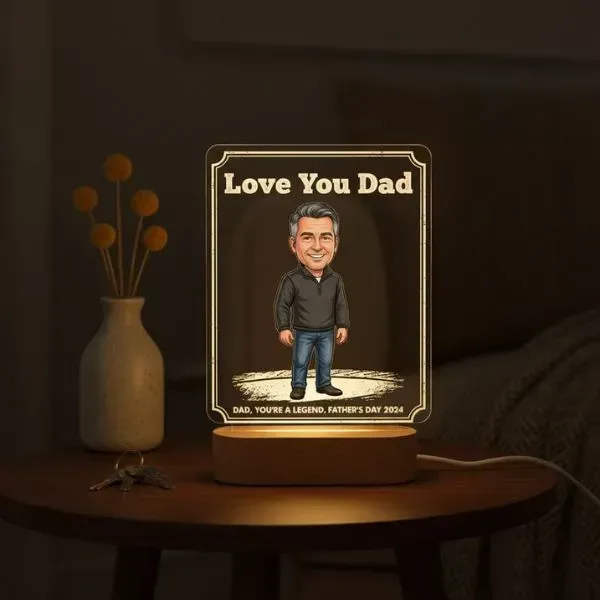 Love You Dad Acrylic LED Lamp (3) Love You Dad Acrylic LED Lamp