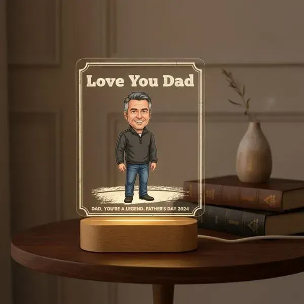 Love You Dad Acrylic LED Lamp (4) Love You Dad Acrylic LED Lamp