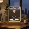 Love You Dad Personalized Acrylic Photo LED Lamp