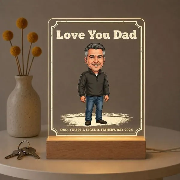 Love You Dad Personalized Acrylic Photo LED Lamp - Gifts gift from ZAYOSHE in Maleha Street, Sharjah, UAE - image 3