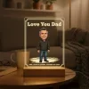 Love You Dad Personalized Acrylic Photo LED Lamp