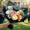 Mixed Roses Bouquet with Grad Hat