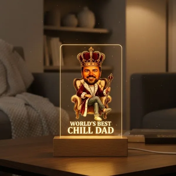 Personalized Best Dad LED Lamp Gift - Gifts gift from ZAYOSHE in Maleha Street, Sharjah, UAE - image 2
