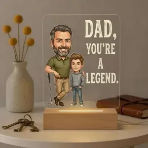 Personalized Father's Day LED Lamp Gift for Dad Personalized Father's Day LED Lamp Gift for Dad
