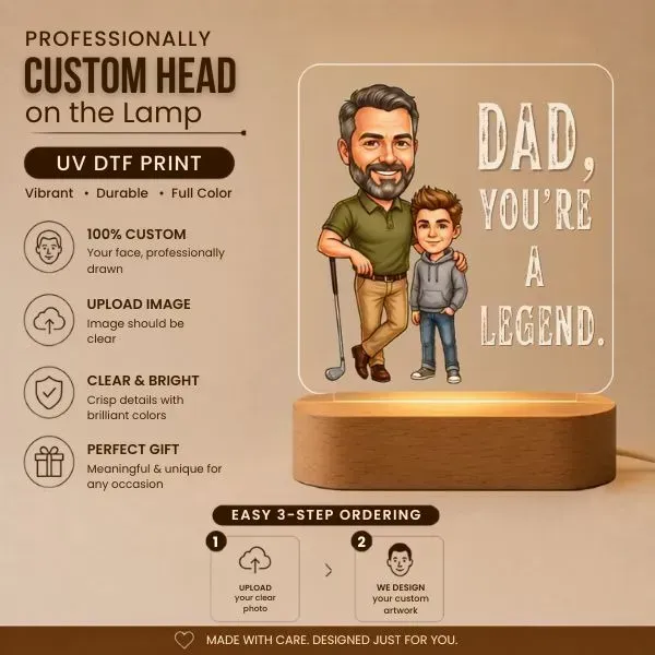 Personalized Father's Day LED Lamp Gift for Dad Personalized Father's Day LED Lamp Gift for Dad