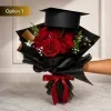 Personalized Graduation Roses with Grad Hat