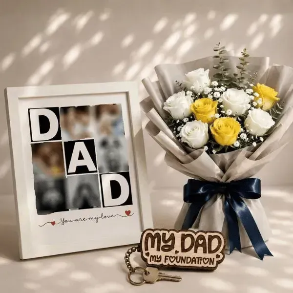Personalized Photo Frame Gift Bundle for Dad Personalized Photo Frame Gift Bundle for Dad