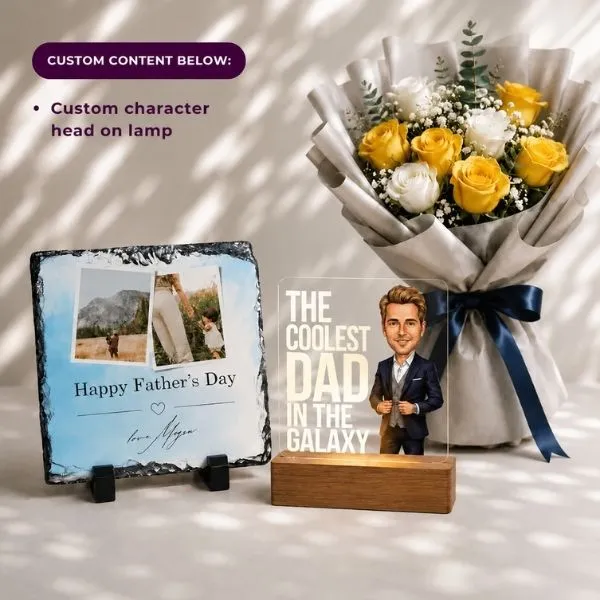 Personalized Rock Slate Gift Bundle for Dad - Gift Sets gift from ZAYOSHE in Maleha Street, Sharjah, UAE - image 2