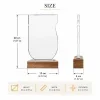 Personalized Vertical Glass Plaque with Wooden Base