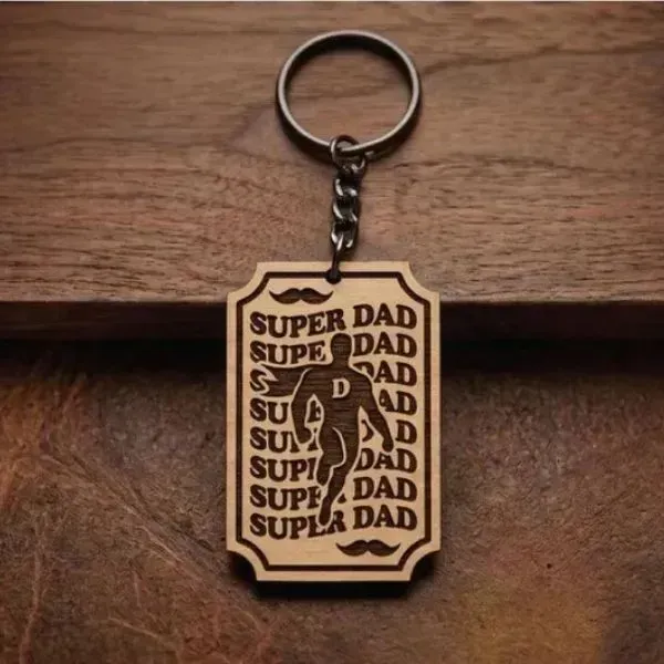 Wooden Car Keychain Gift for Dad (10) Wooden Car Keychain Gift for Dad