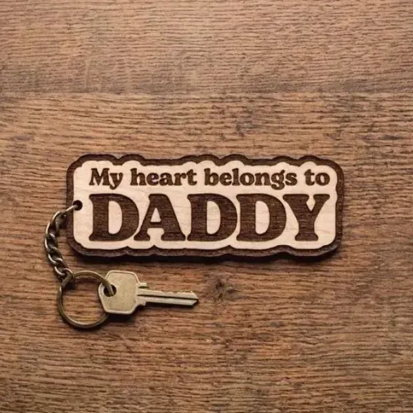 Wooden Car Keychain Gift for Dad (4) Wooden Car Keychain Gift for Dad