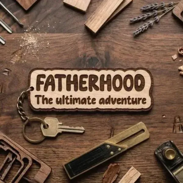 Wooden Car Keychain Gift for Dad (5) Wooden Car Keychain Gift for Dad
