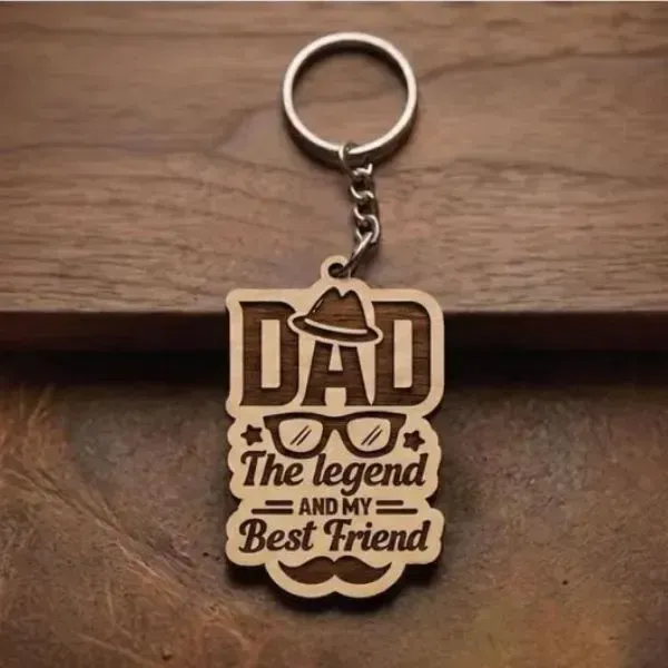 Wooden Car Keychain Gift for Dad (8) Wooden Car Keychain Gift for Dad