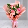 Blushing Elegance Pink Two-Tone Rose Bouquet