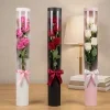 Five Stem Rose Clear Display Cylinder Collection 5 Five Stem Rose Clear Display Cylinder Collection