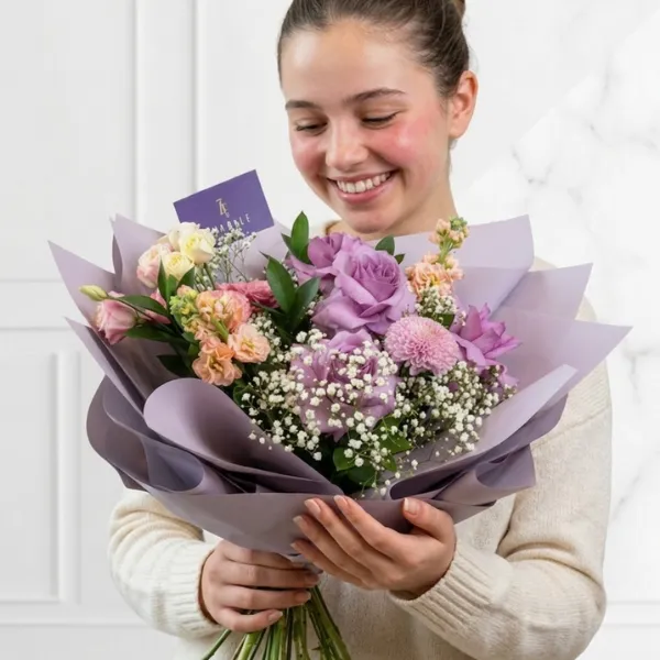 Lavender Pastel Bloom Bouquet - Flowers gift from ZAYOSHE in Maleha Street, Sharjah, UAE - image 2