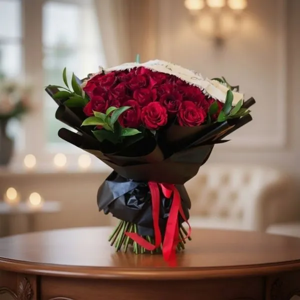 Luxury Red Rose Bouquet - Flowers gift from ZAYOSHE in Maleha Street, Sharjah, UAE - image 4