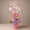 Personalized Welcome Baby Girl Flower Balloon