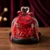 Preserved Rose in Glass Dome with LED Lights 3 Preserved Rose in Glass Dome with LED Lights
