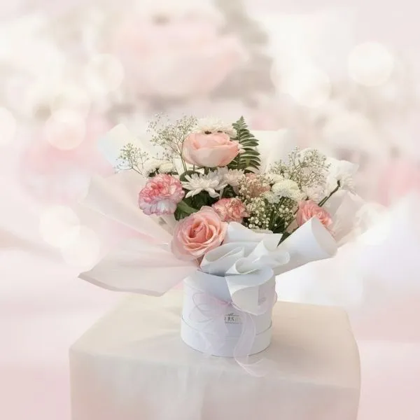 Pretty Pink & White Blossom Bouquet - Flowers gift from ZAYOSHE in Maleha Street, Sharjah, UAE - image 3