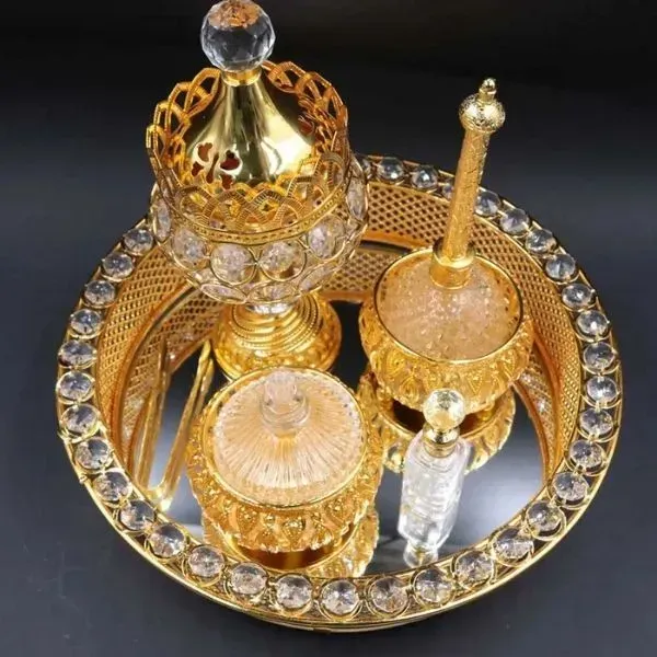 Golden Oud & Bakhoor Home Décor Set
