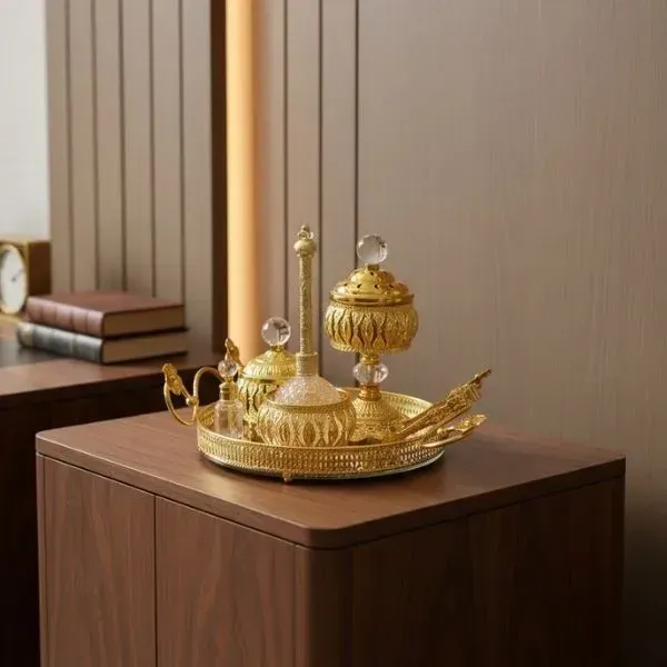 Golden Royal Incense Burner Gift Set (2) Golden Royal Incense Burner Gift Set