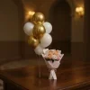 Luxury Mixed Roses Bouquet with Balloons (3) Luxury Mixed Roses Bouquet with Balloons