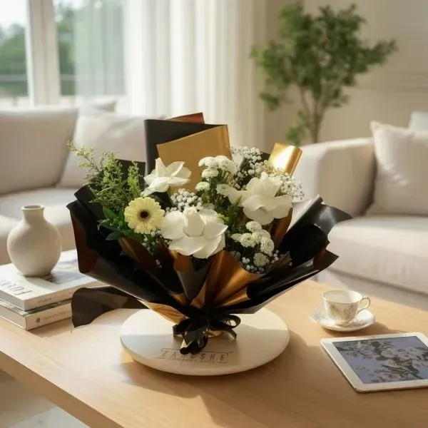 Midnight Gold Elegance Bouquet 1 Midnight Gold Elegance Bouquet