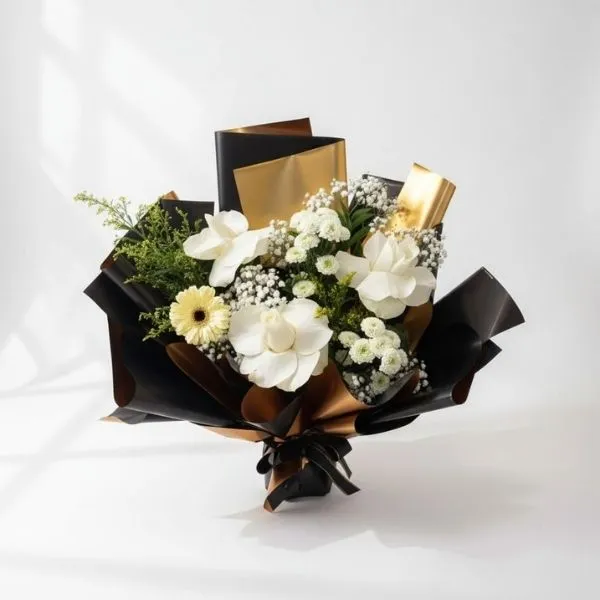 Midnight Gold Elegance Bouquet - Flowers gift from ZAYOSHE in Maleha Street, Sharjah, UAE - image 3