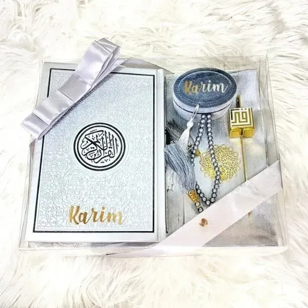 PGS silver 1 Premium Personalized Islamic Gift Set - Silver