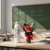 Personalized Teacher Name Bottle & Single Rose Bouquet -Teachers’ Day Gift Set