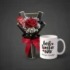 mug+rose3 Best Teacher Ever Mug with Red Rose