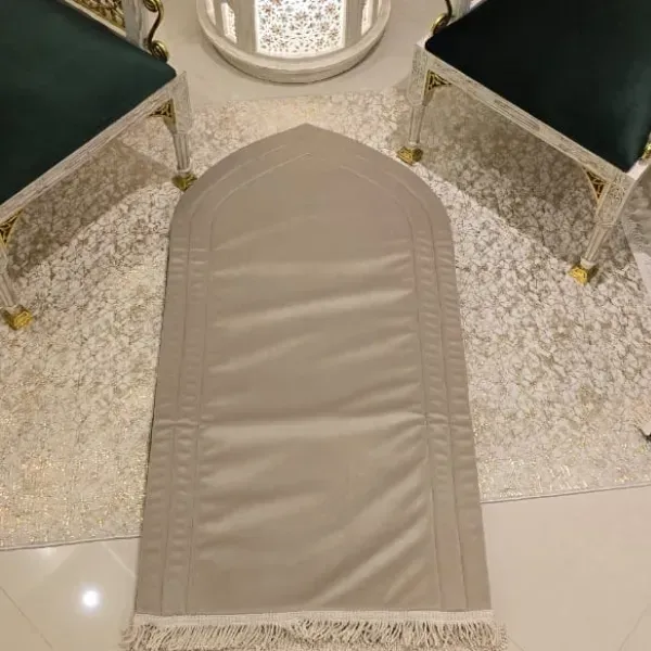 Grey Velvet Prayer Mat