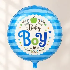 Baby Boy Striped Foil Balloon