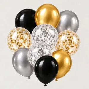 Black Gold Glam Balloon Set