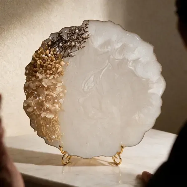 Pearl Blossom Resin Plate