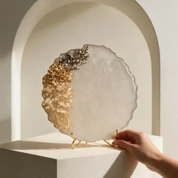 Pearl Blossom Resin Plate