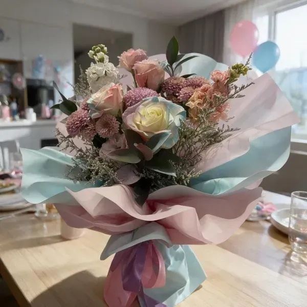 Product listing size (1) Pink & Blue Gender Reveal Bouquet