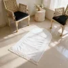 white velvet prayer mat 2 Ivory Velvet Cushioned Prayer Mat